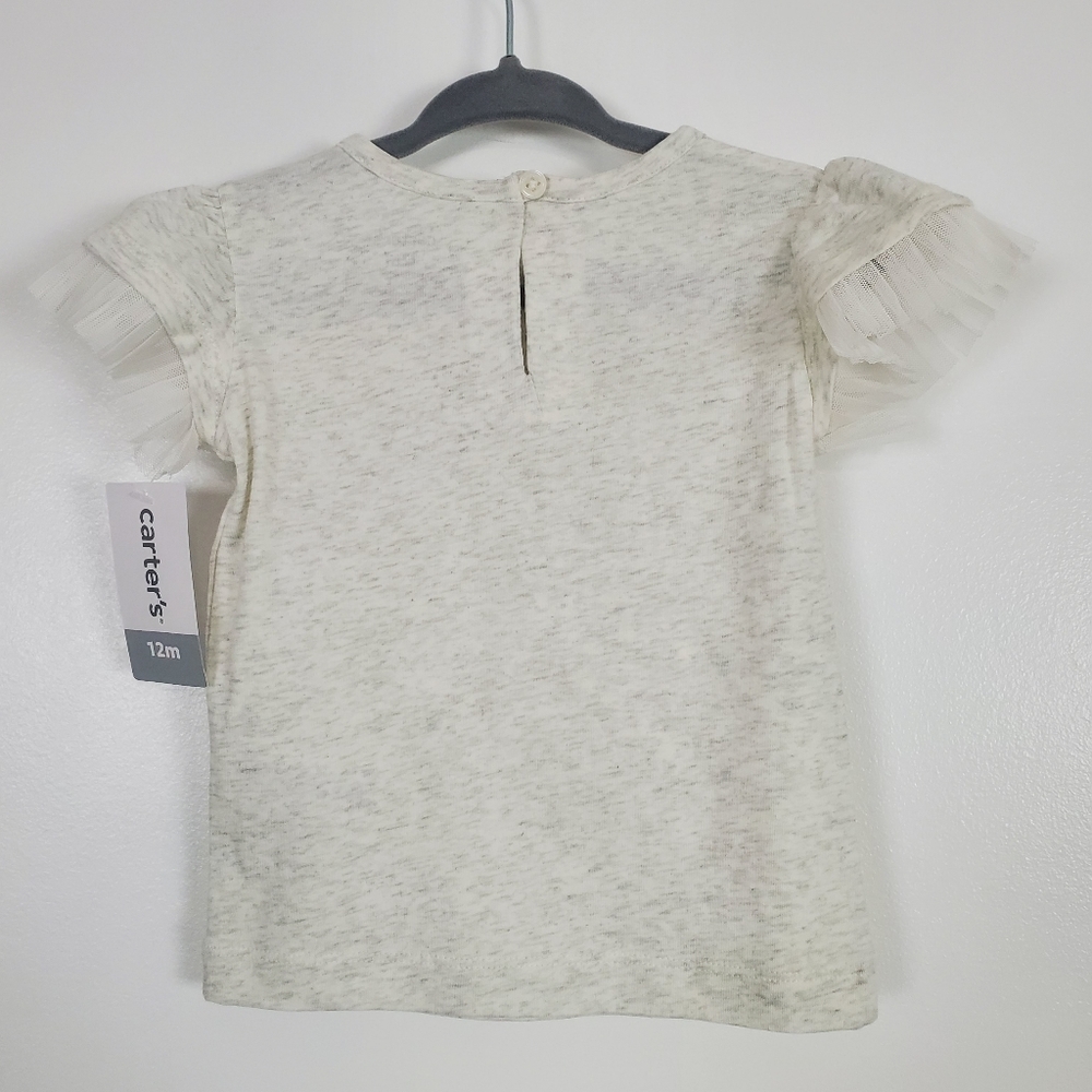 Carter's NWT 12m flutter sleeve top - Picture 2 of 3